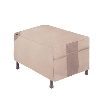 MODERN LEISURE Monterey Patio Ottoman/Coffee Table/Fire Pit Cover, 32 in. L x 22 in. W x 17 in. H, Beige 2904